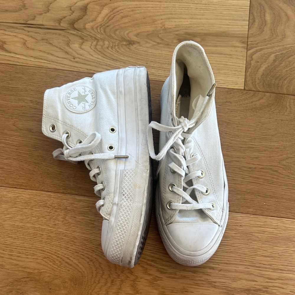 White High-Top Sneakers